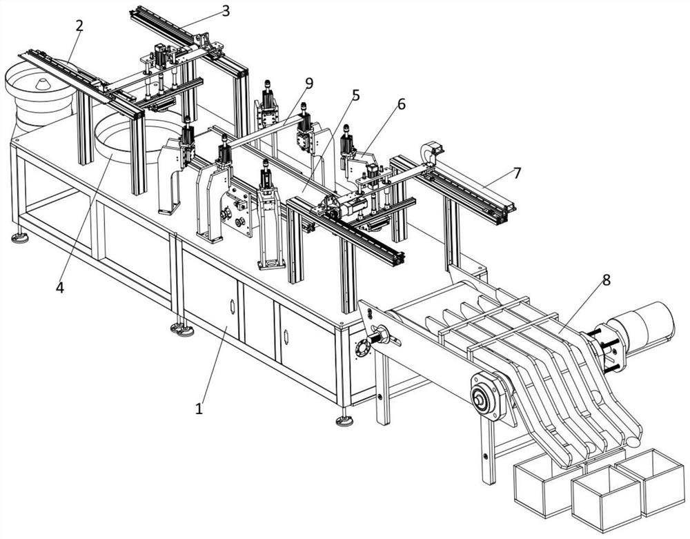 Intelligent correction, detection and classification device for aircraft engine nuts and correction, detection and classification method