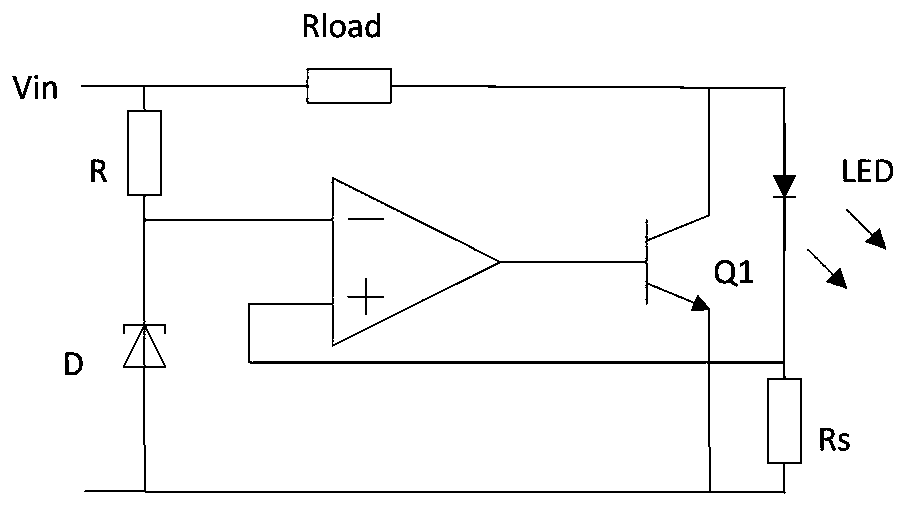 Linear constant current driving module circuit