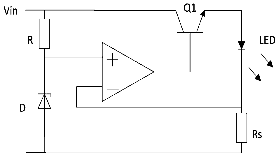 Linear constant current driving module circuit