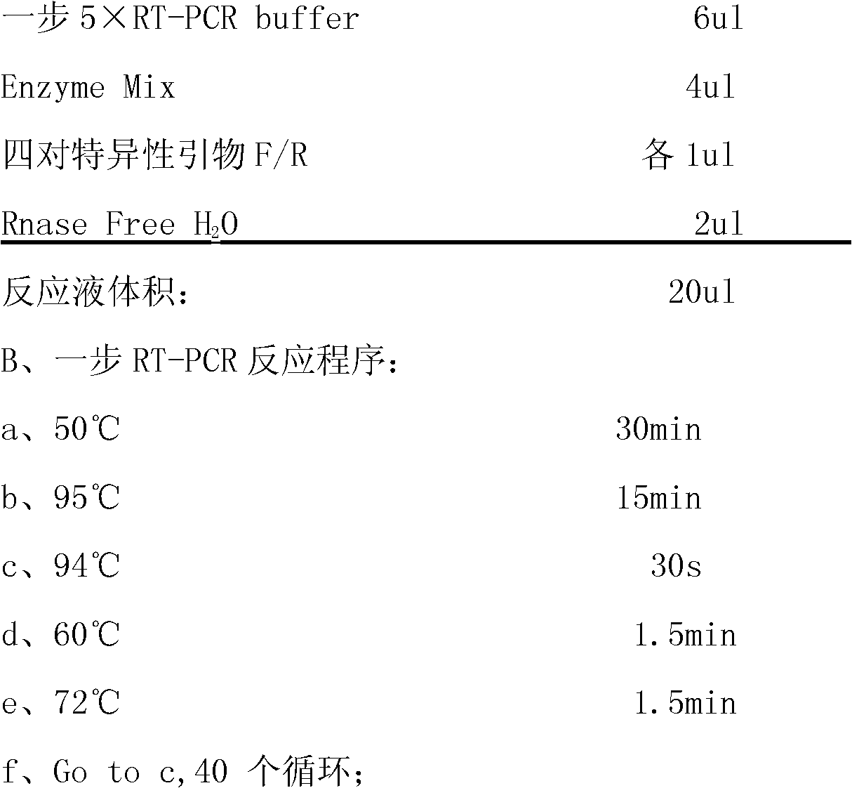 RT(Reverse Transcription)-PCR (Polymerase Chain Reaction) kit for detecting parainfluenza virus in one step