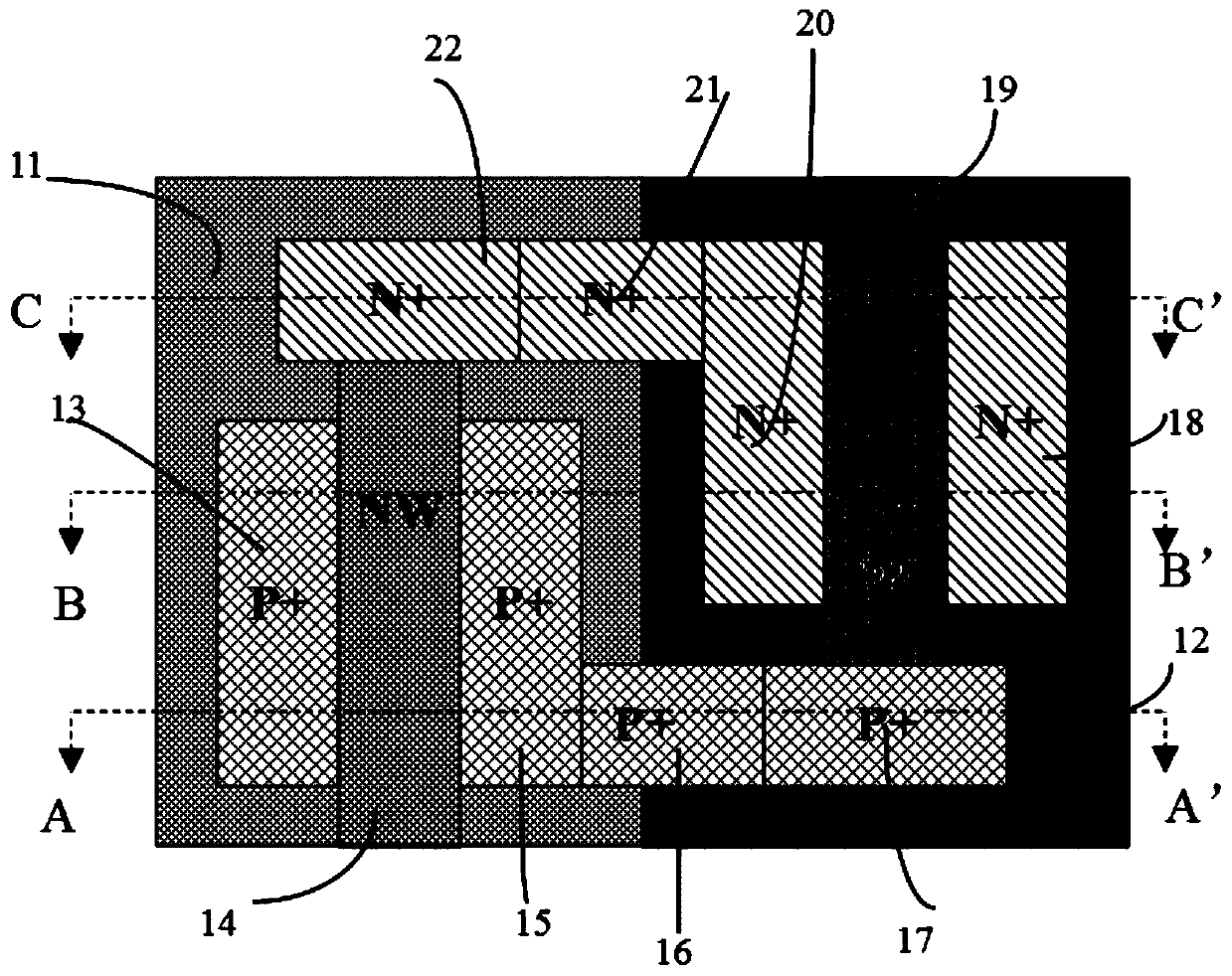 SCR electrostatic protection device