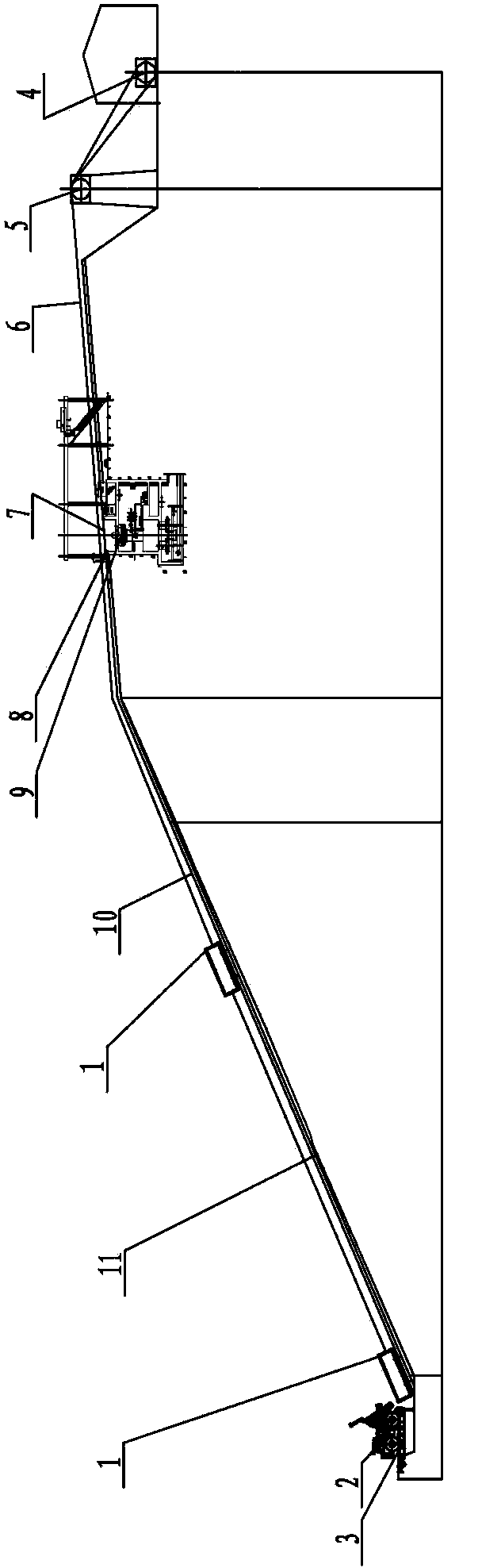 Slope hoisting and crushing system for deep open-pit mine