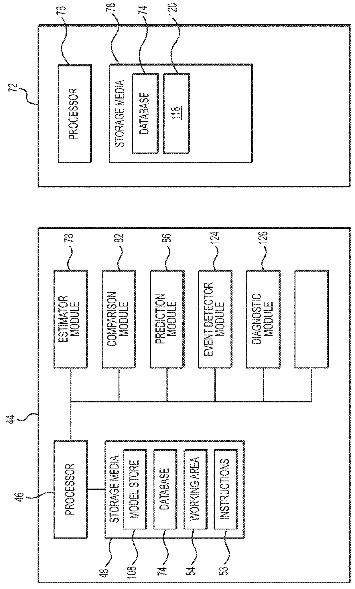 Distributed system and method for monitoring vehicle operation
