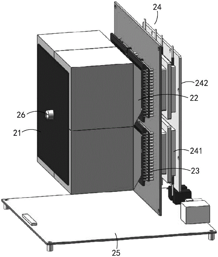 Back reflection structure digital X-ray crystal orientation device and X-ray detector thereof