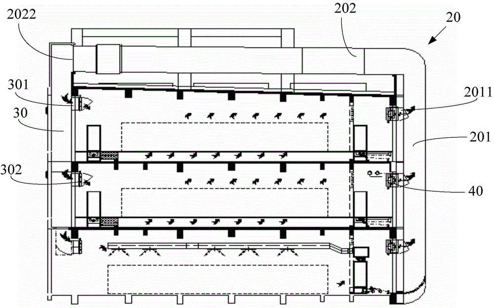 External wall air duct structure and construction method thereof