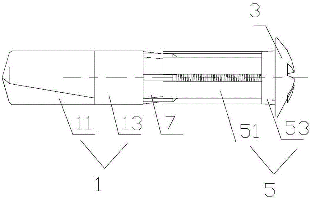 Self-drilling pulling rivet