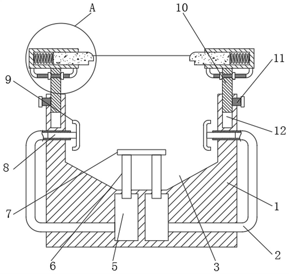 A new energy vehicle battery fixing device