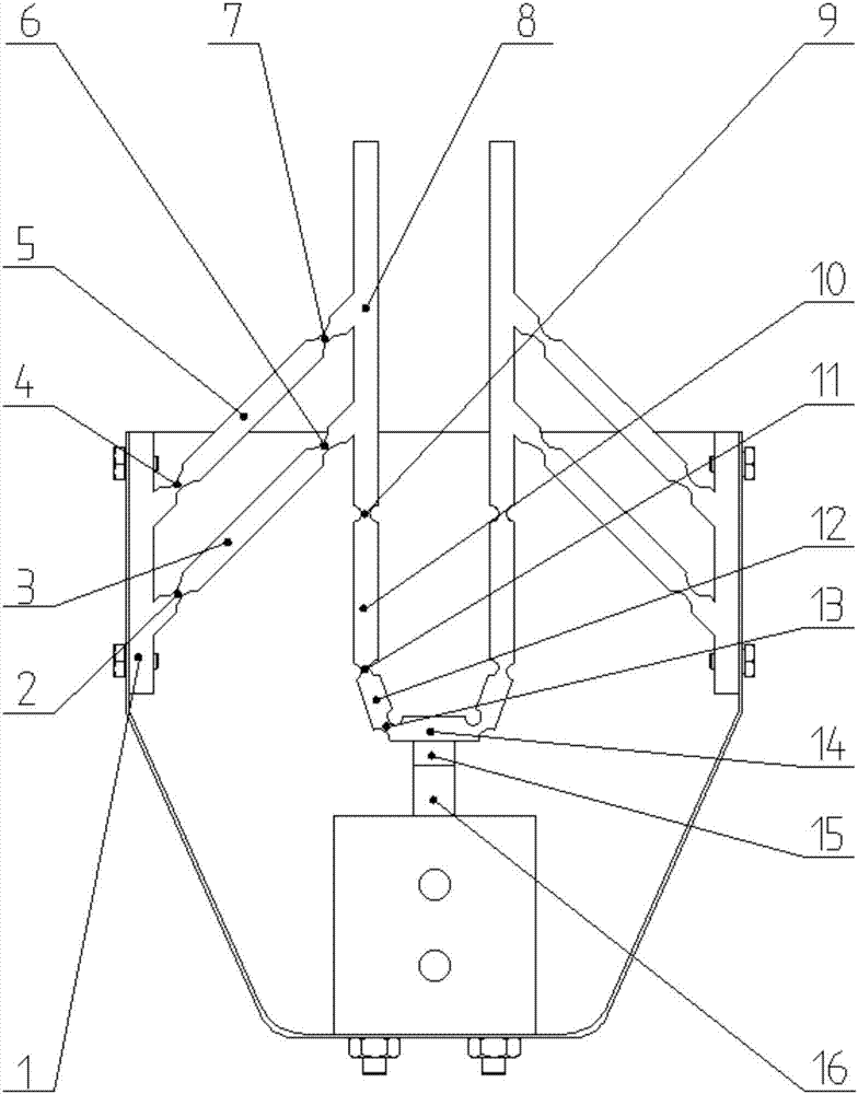 Flexible claw of translational motion type robot