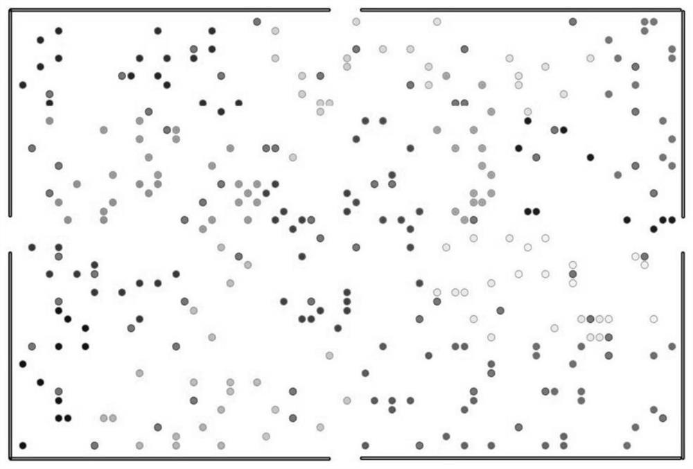 A crowd group evacuation simulation method and system based on the half-dbscan clustering algorithm