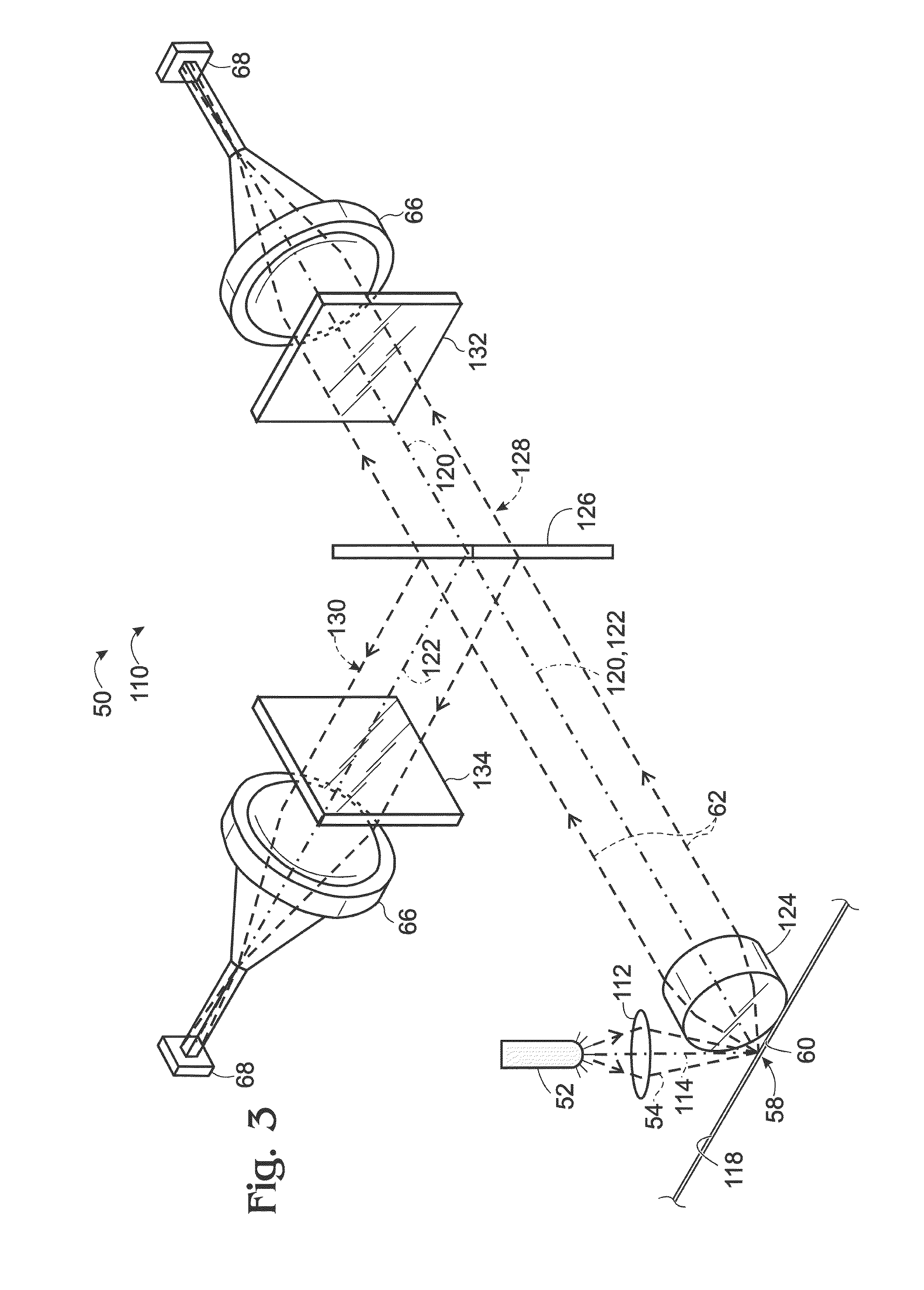 Detection system with one-piece optical element to concentrate and homogenize light