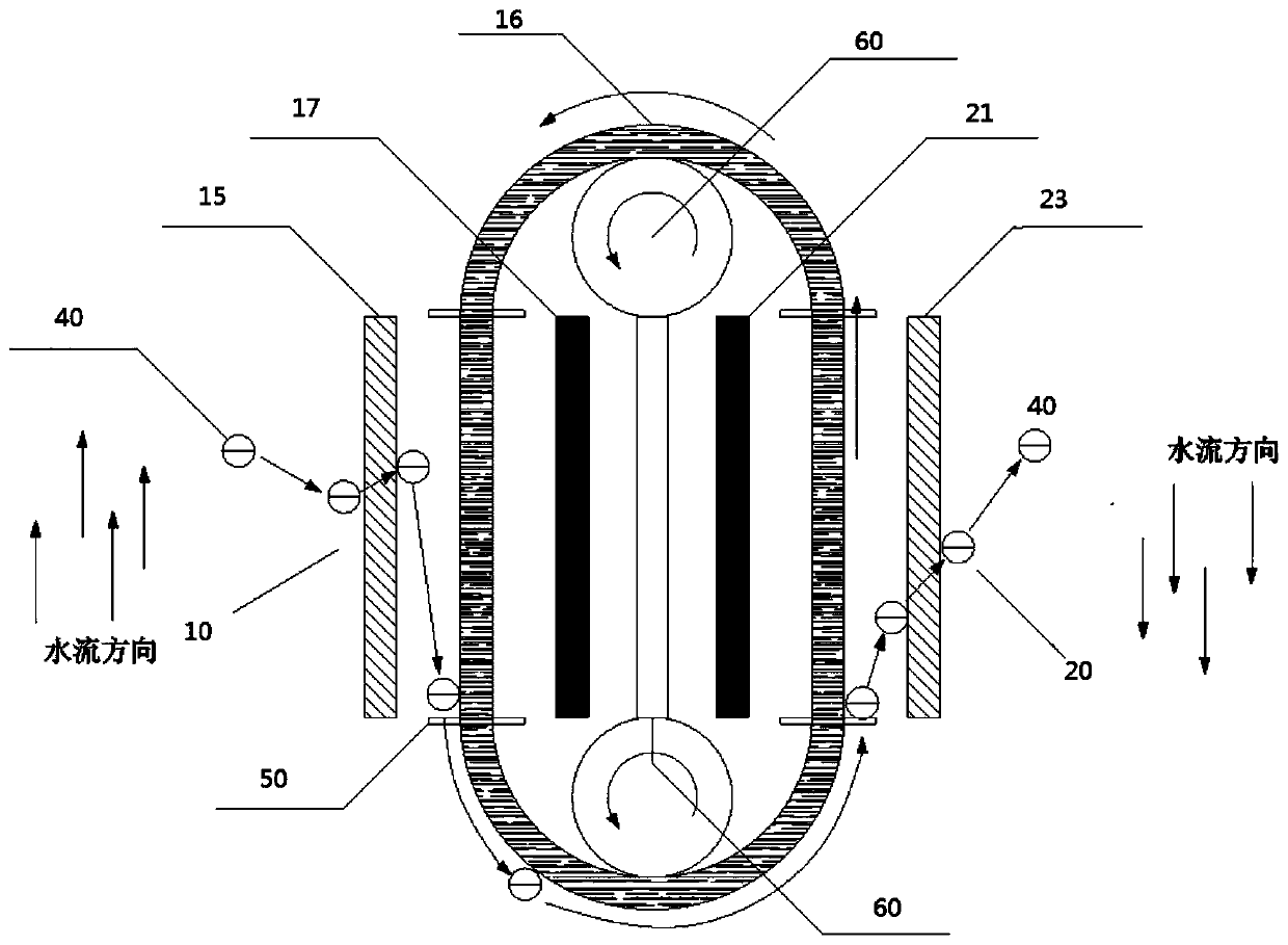 A membrane capacitive deionization array with movable electrodes and its deionization method