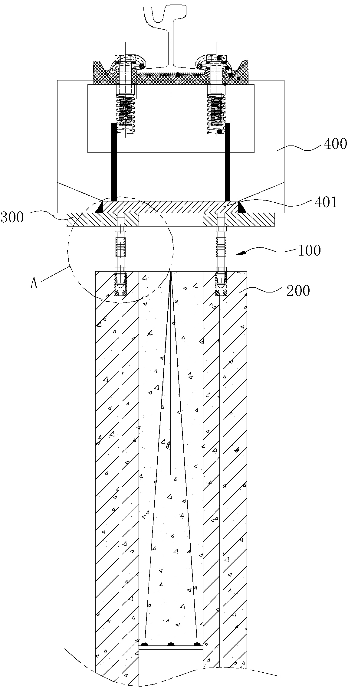 Connecting structural component for a track