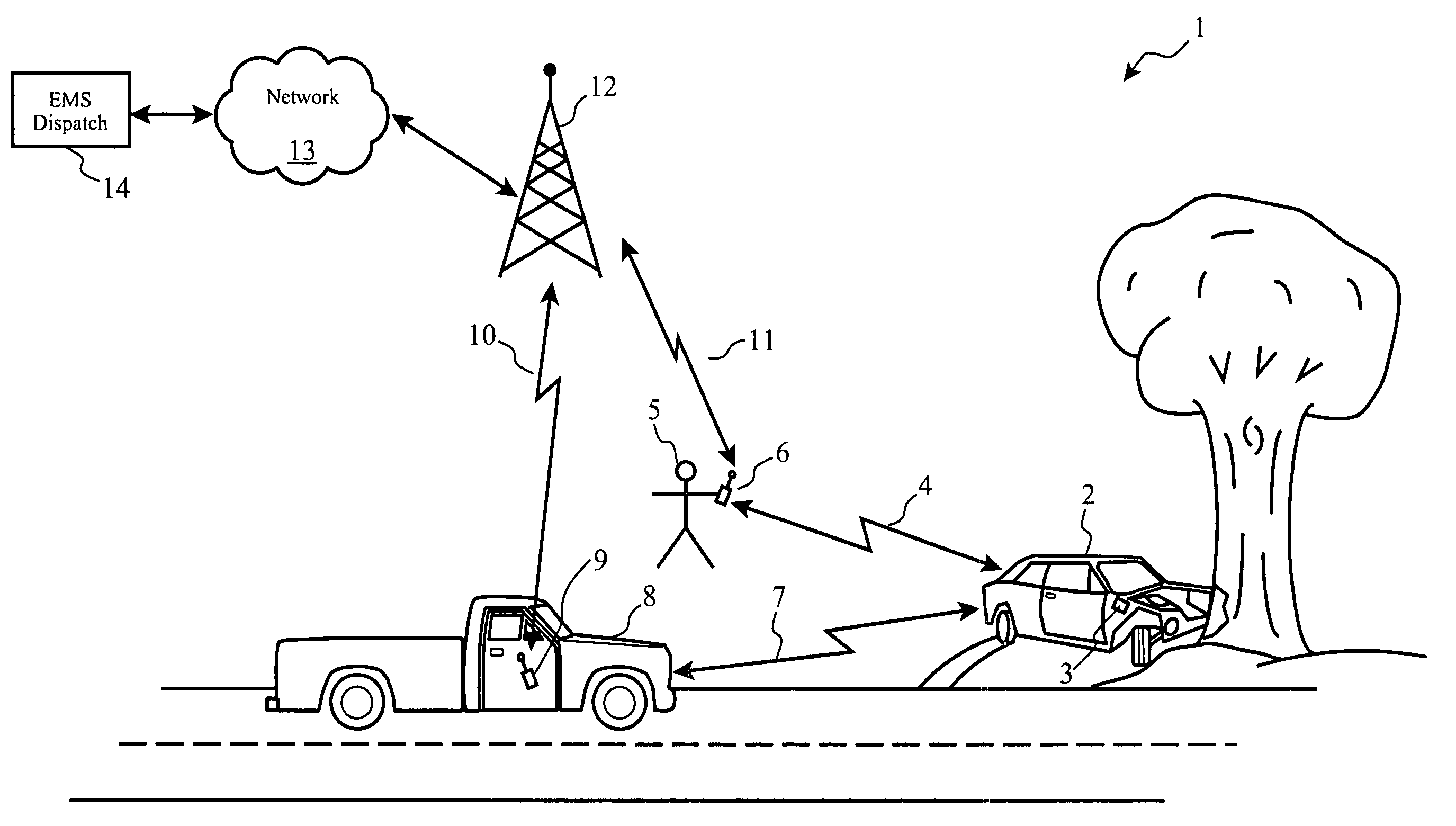 System for automatic wireless utilization of cellular telephone devices in an emergency by co-opting nearby cellular telephone devices