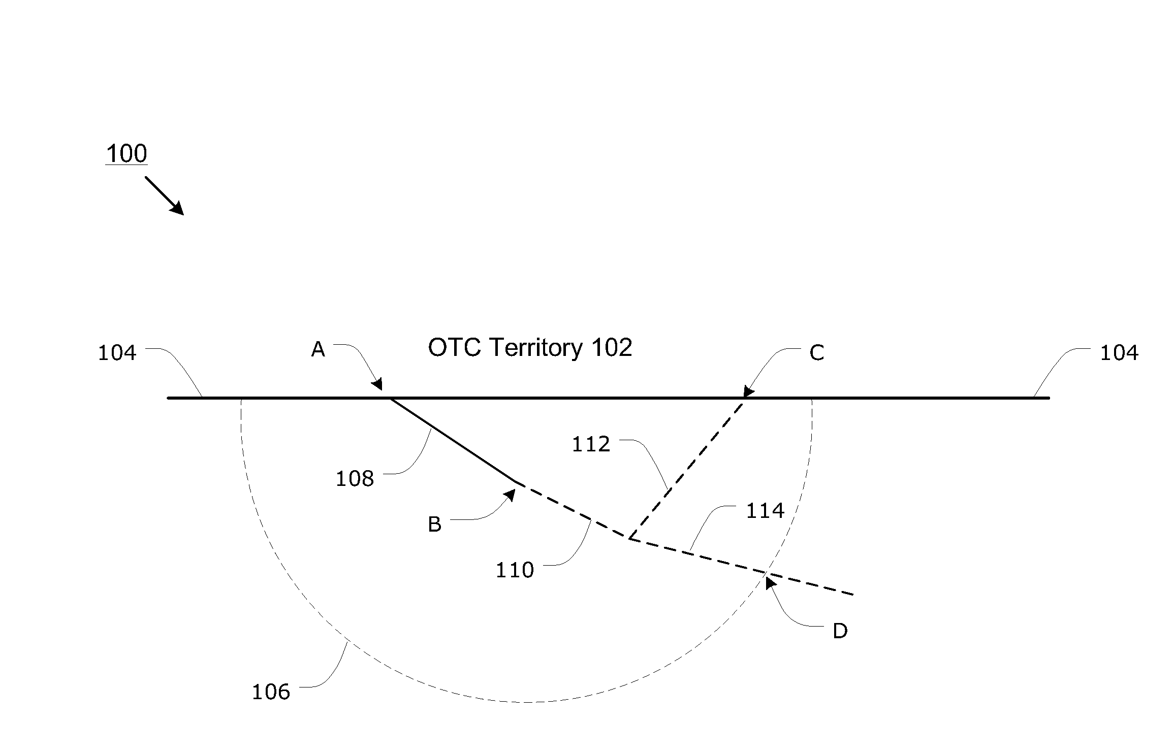 Vital method for exiting and re-entering a mapped guideway territory