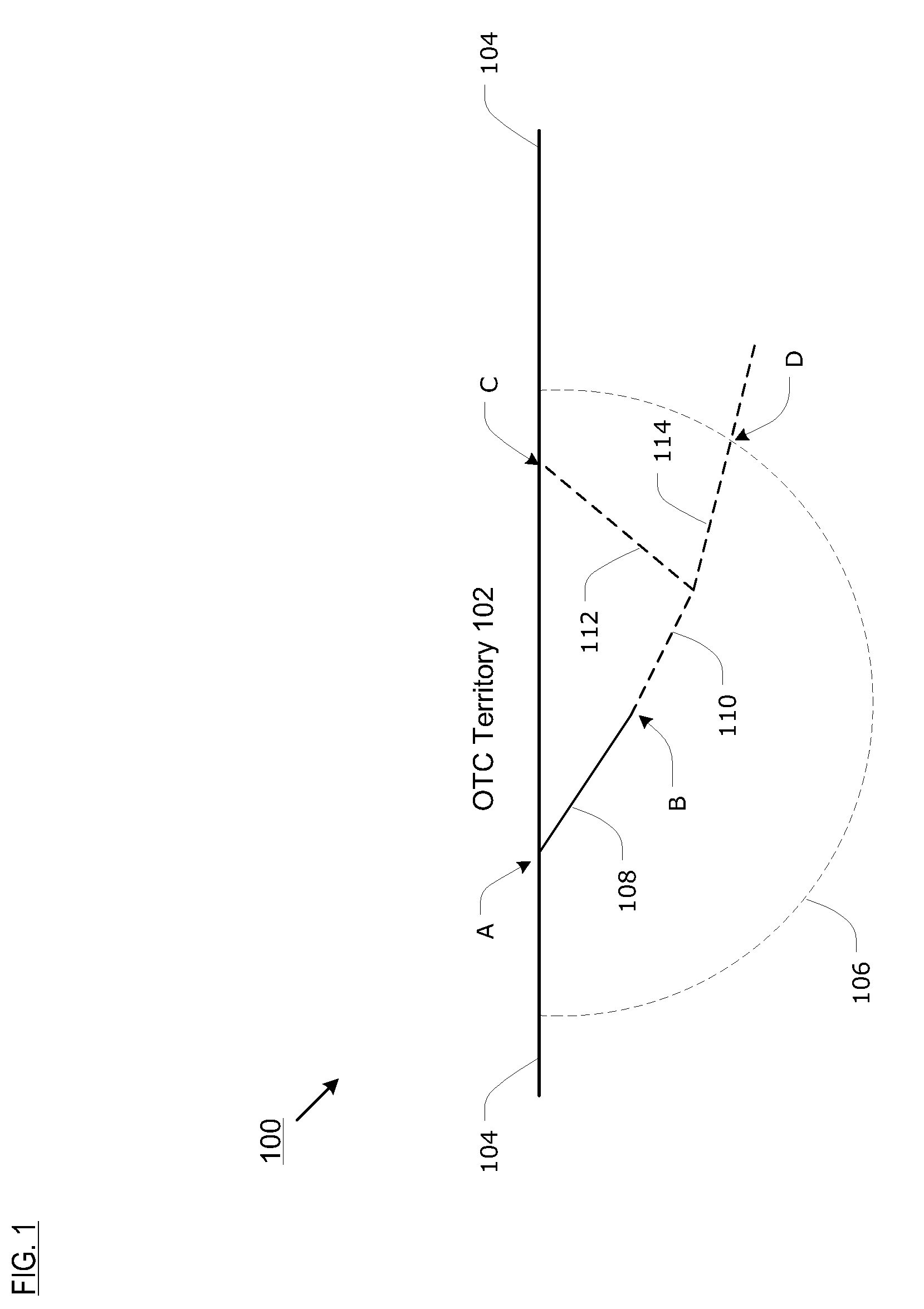 Vital method for exiting and re-entering a mapped guideway territory