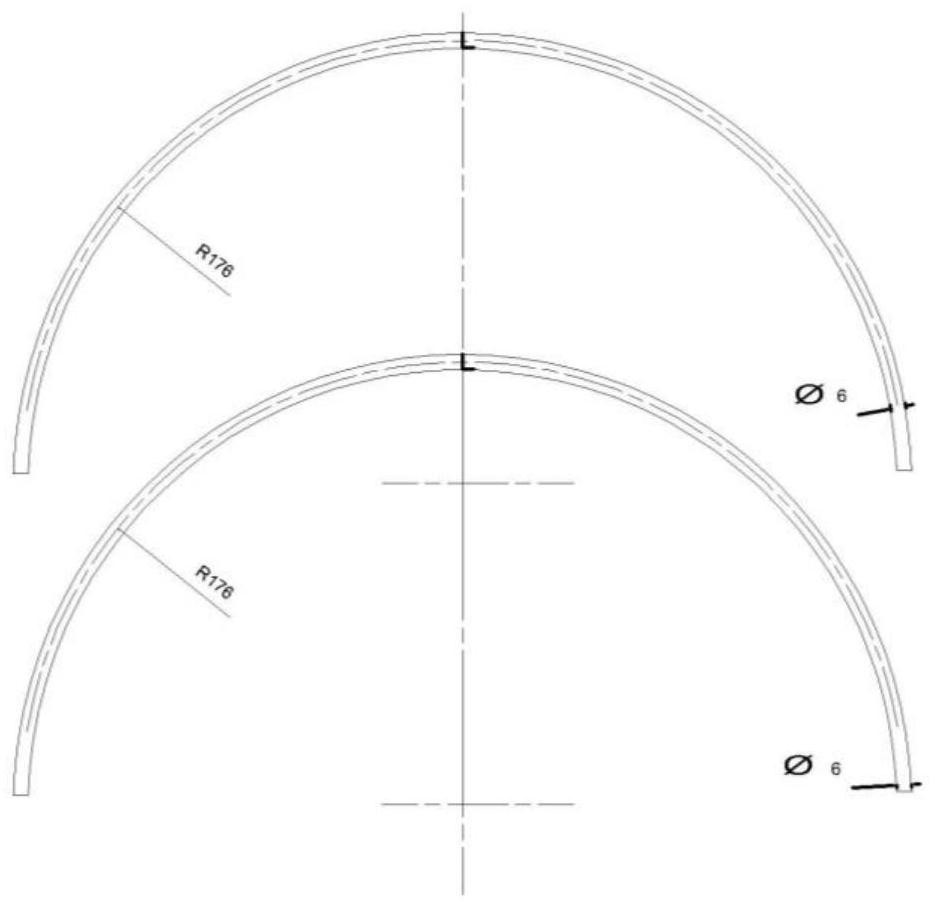 Embedded cold-bending locking structure and method for magnesium alloy steering wheel framework reinforcing steel bars