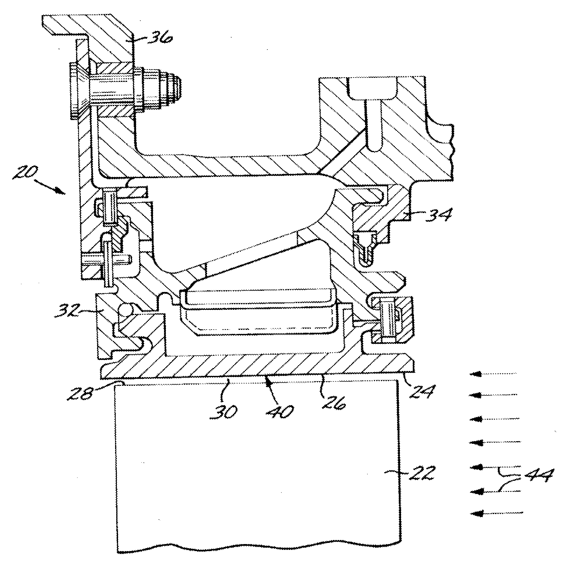 Method of repairing a stationary shroud of a gas turbine engine using laser cladding