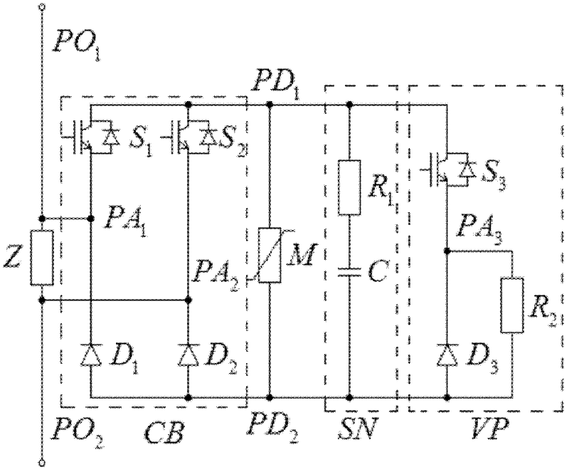 An impedance switching device