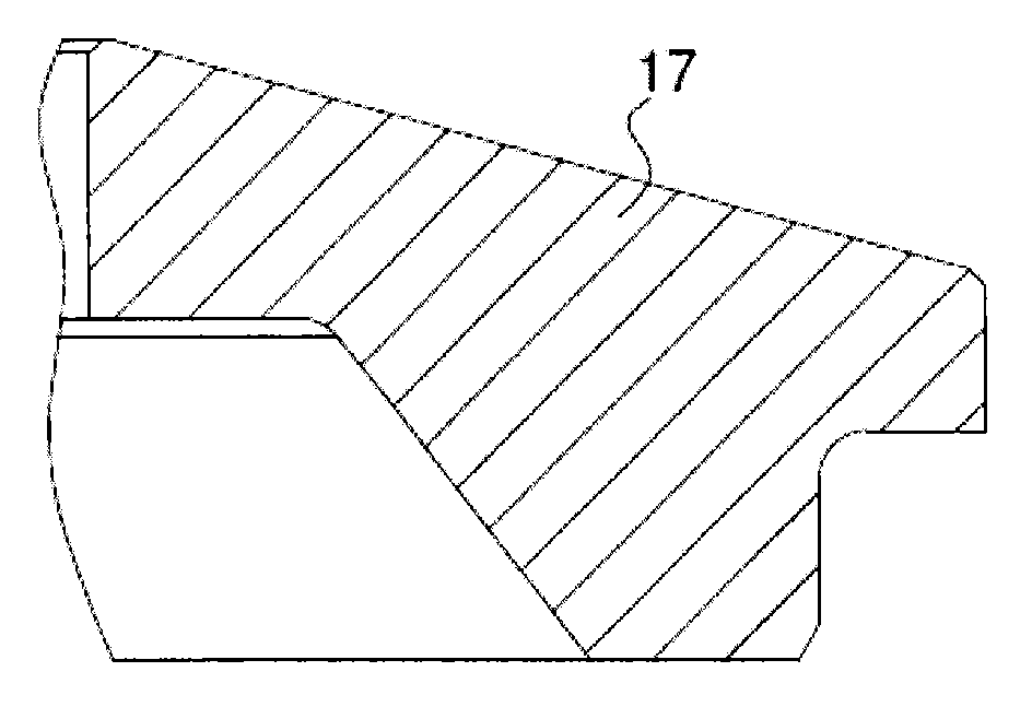 Ceramic element inlaid with at least one composite ceramic decoration