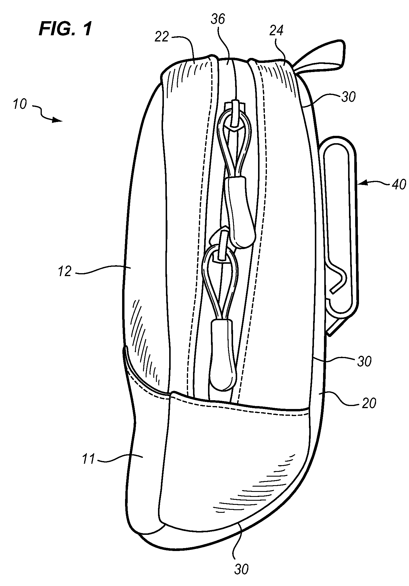 Carrying case with backbone