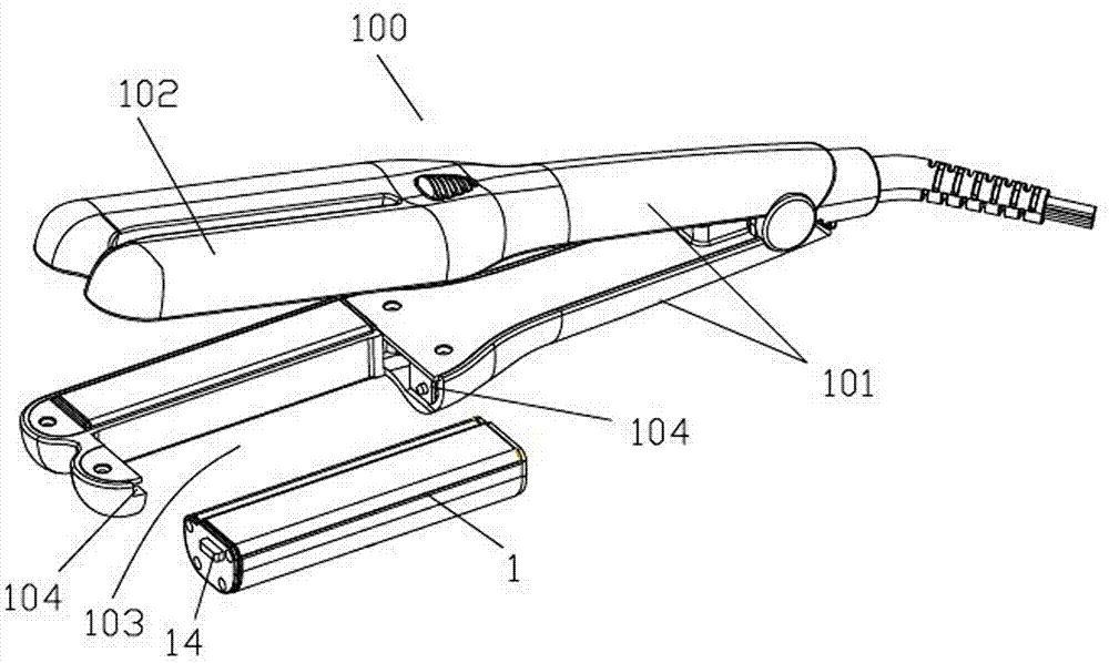 Refrigerating device used for hair perming machine and hair perming machine thereof
