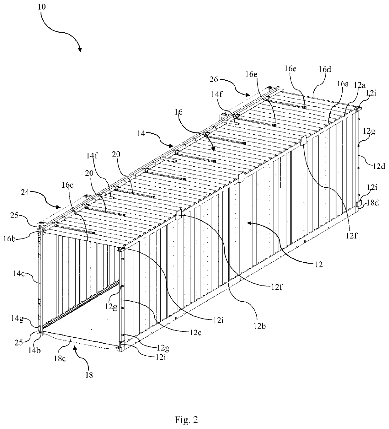 A Collapsible Intermodal Container and a Collapsible Intermodal Container Assembly