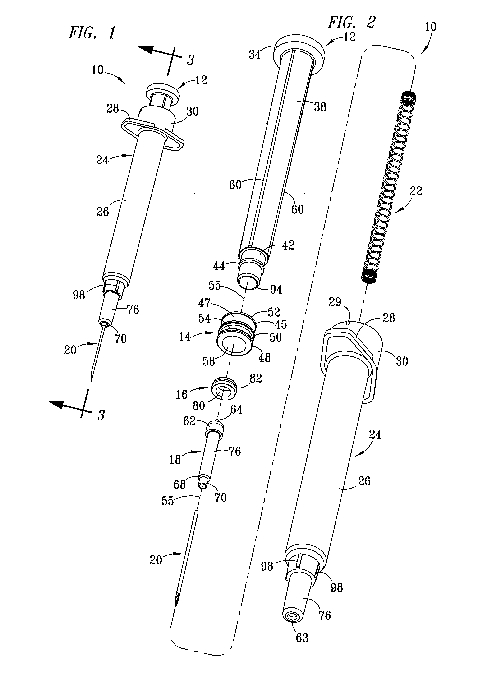 Medical Device with Retractable Needle and Moveable Plunger Seal