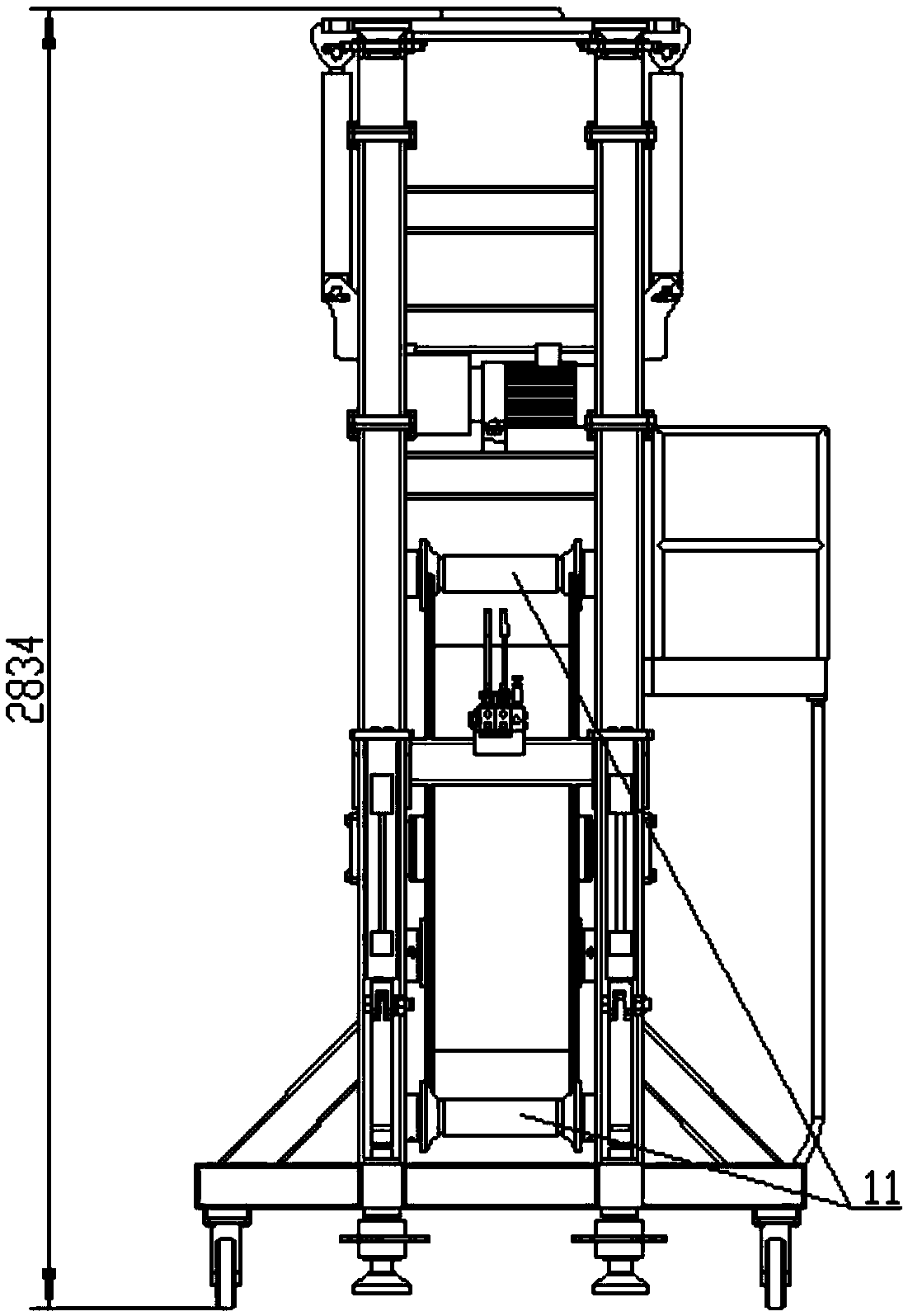 MovabLe guide device for steeL strand threading and use method thereof