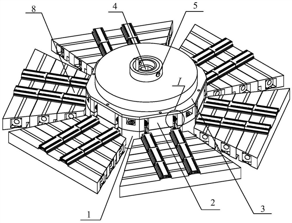 A permanent magnet curved surface adsorption device