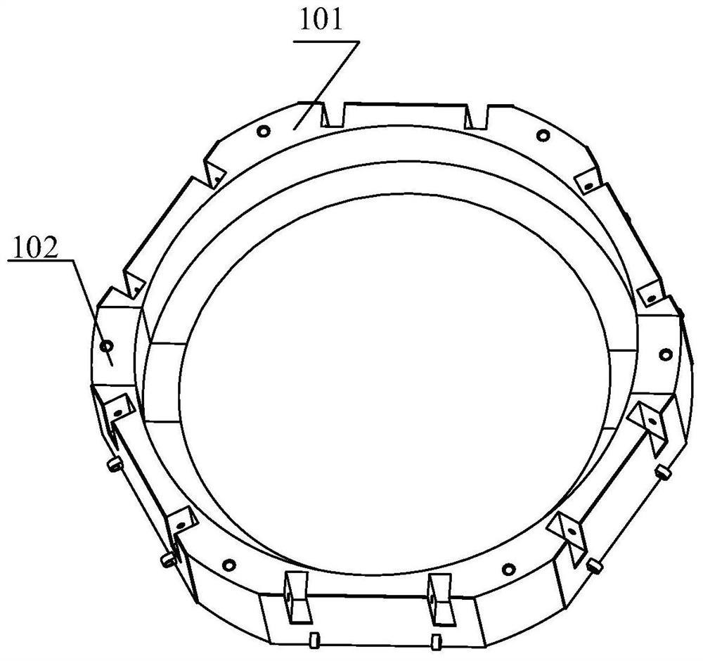 A permanent magnet curved surface adsorption device