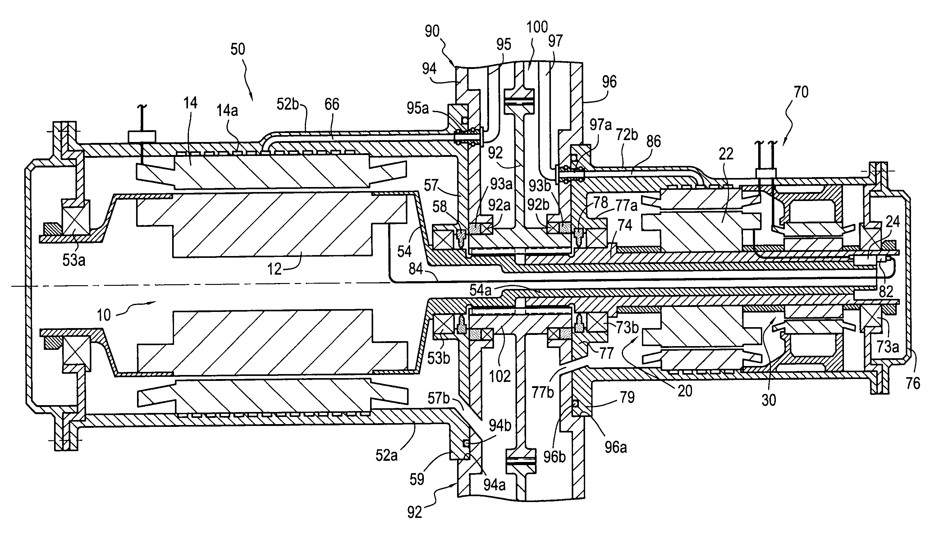 Distributed architecture for a gas-turbine starter/generator