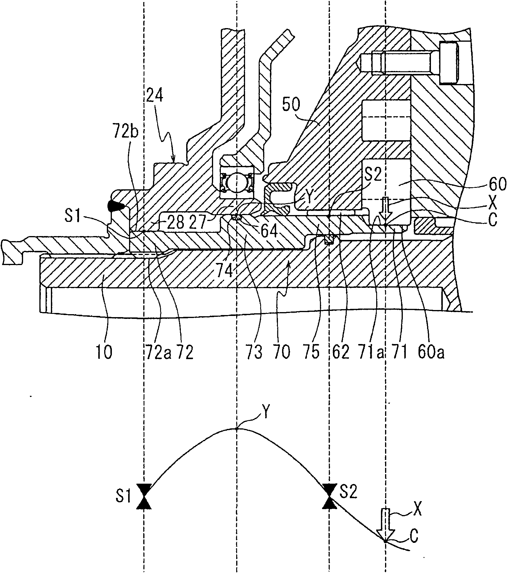 Structure for supporting a sleeve member in automatic transmission