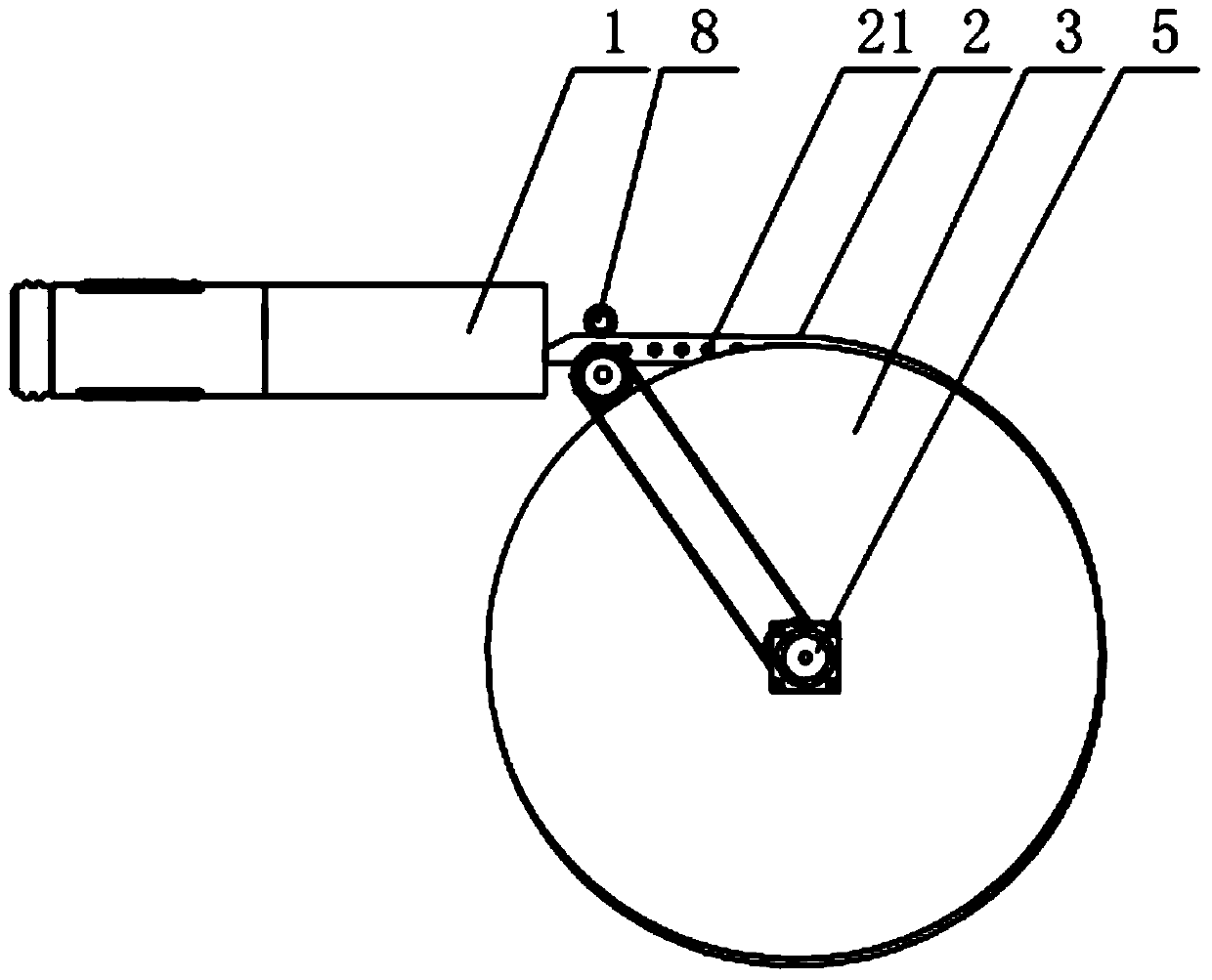 A driving device for an ultrasonic flaw detector