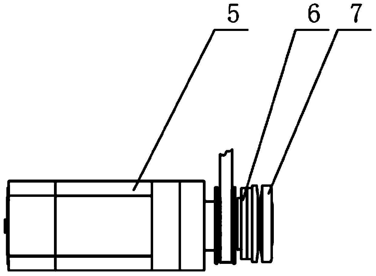 A driving device for an ultrasonic flaw detector