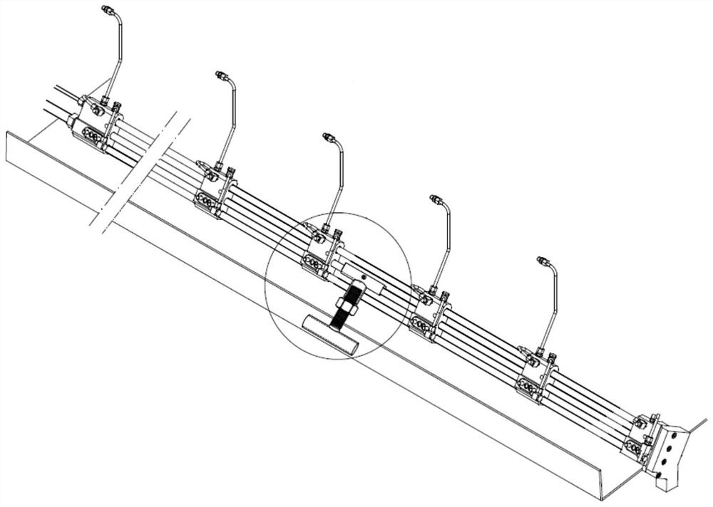 Oil inlet and return pipe maintenance tool and method for diesel engine body at nuclear power station