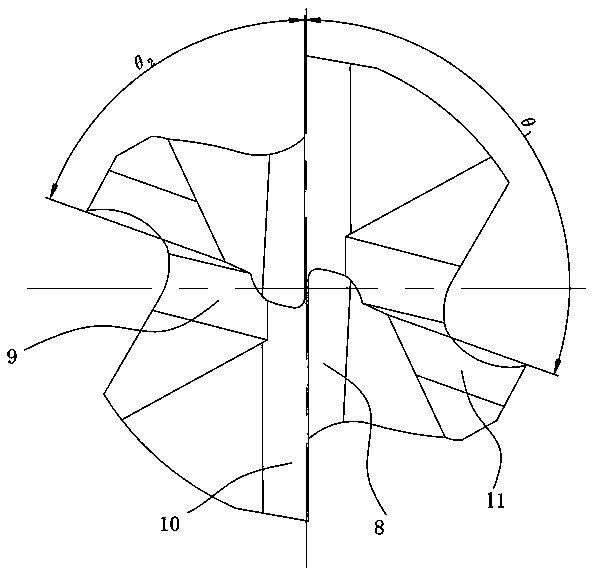 Flat-end vertical milling cutter