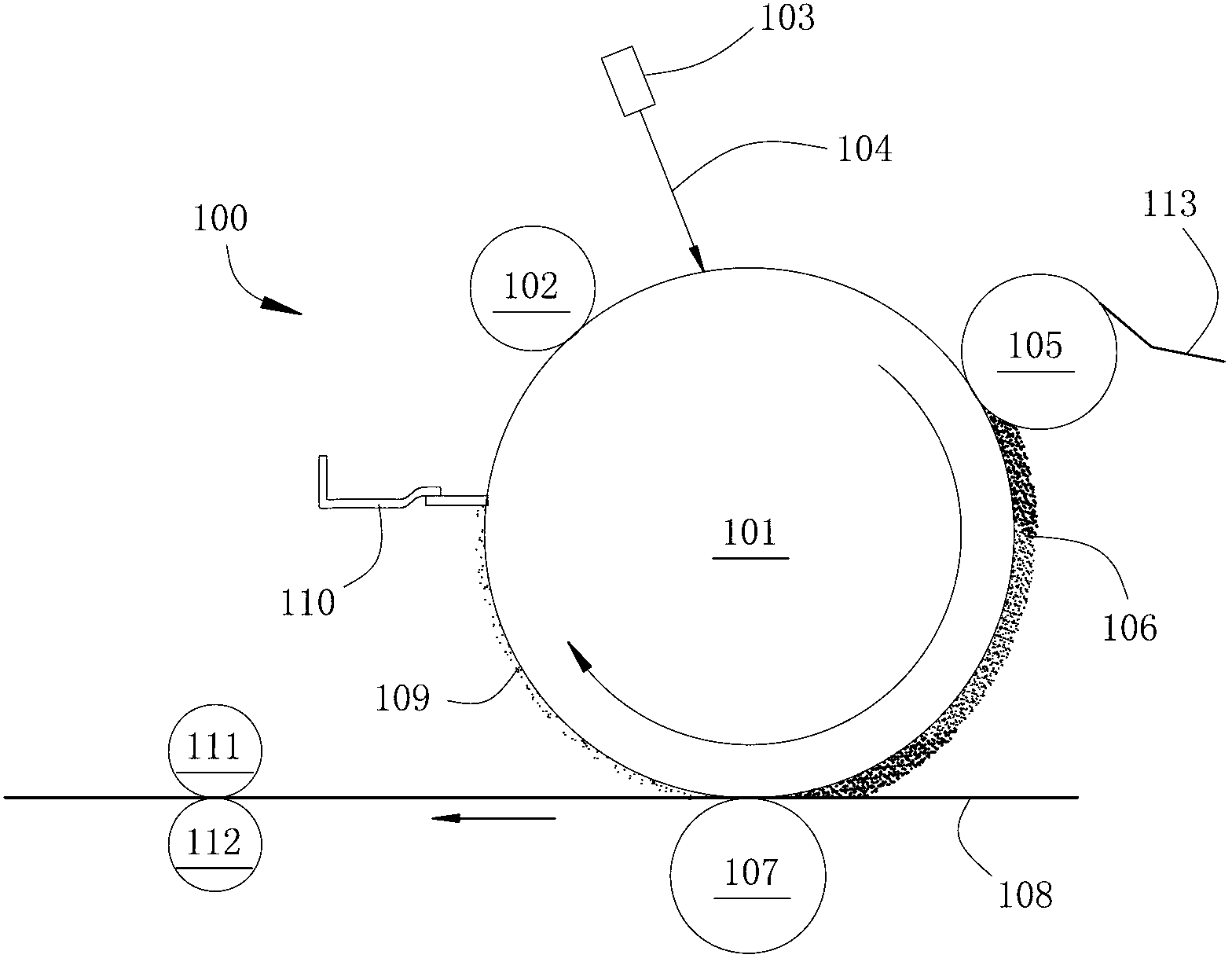 Photosensitive drum for laser printing machine