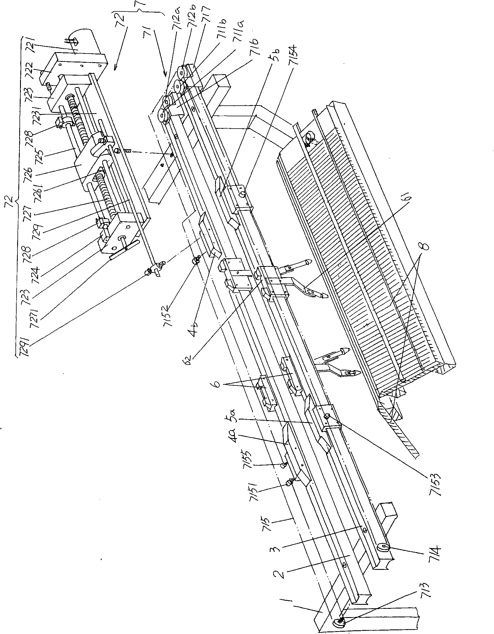 Needle allocation mechanism of flat knitting machine