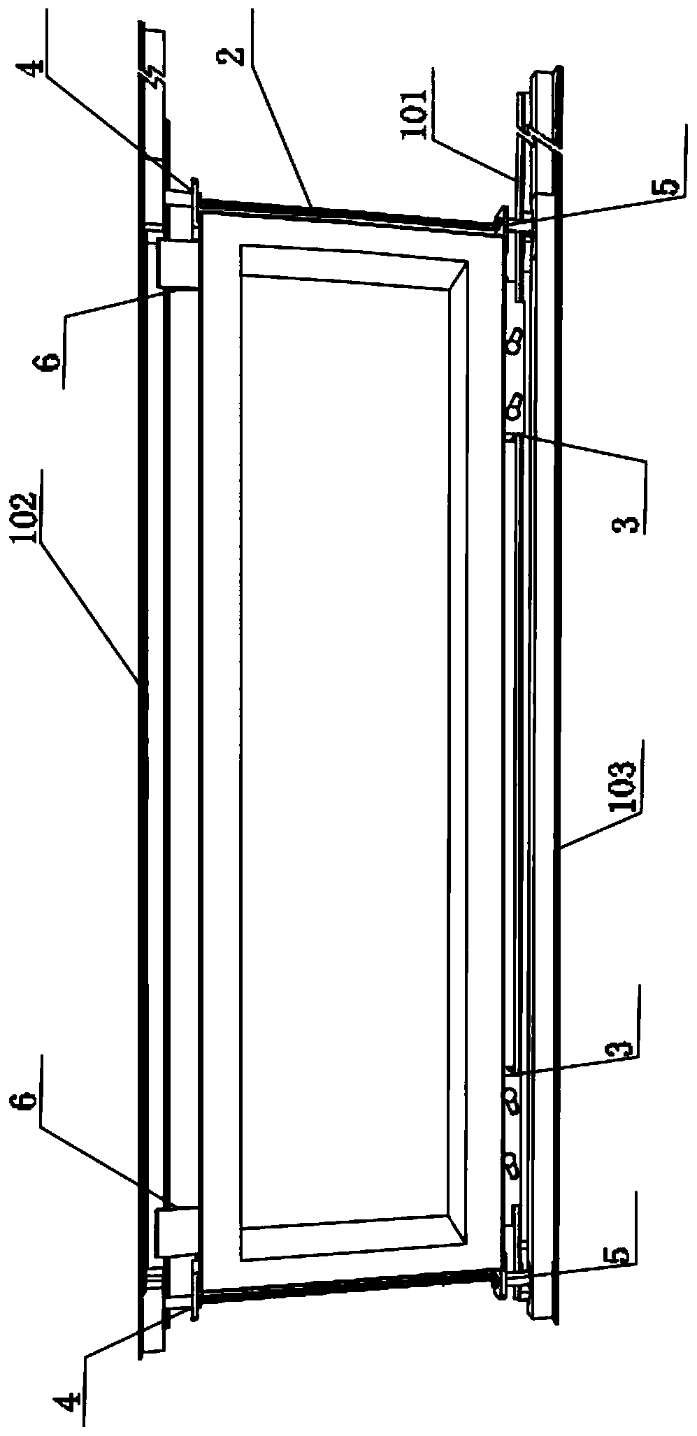Retractable structure of sliding door and window