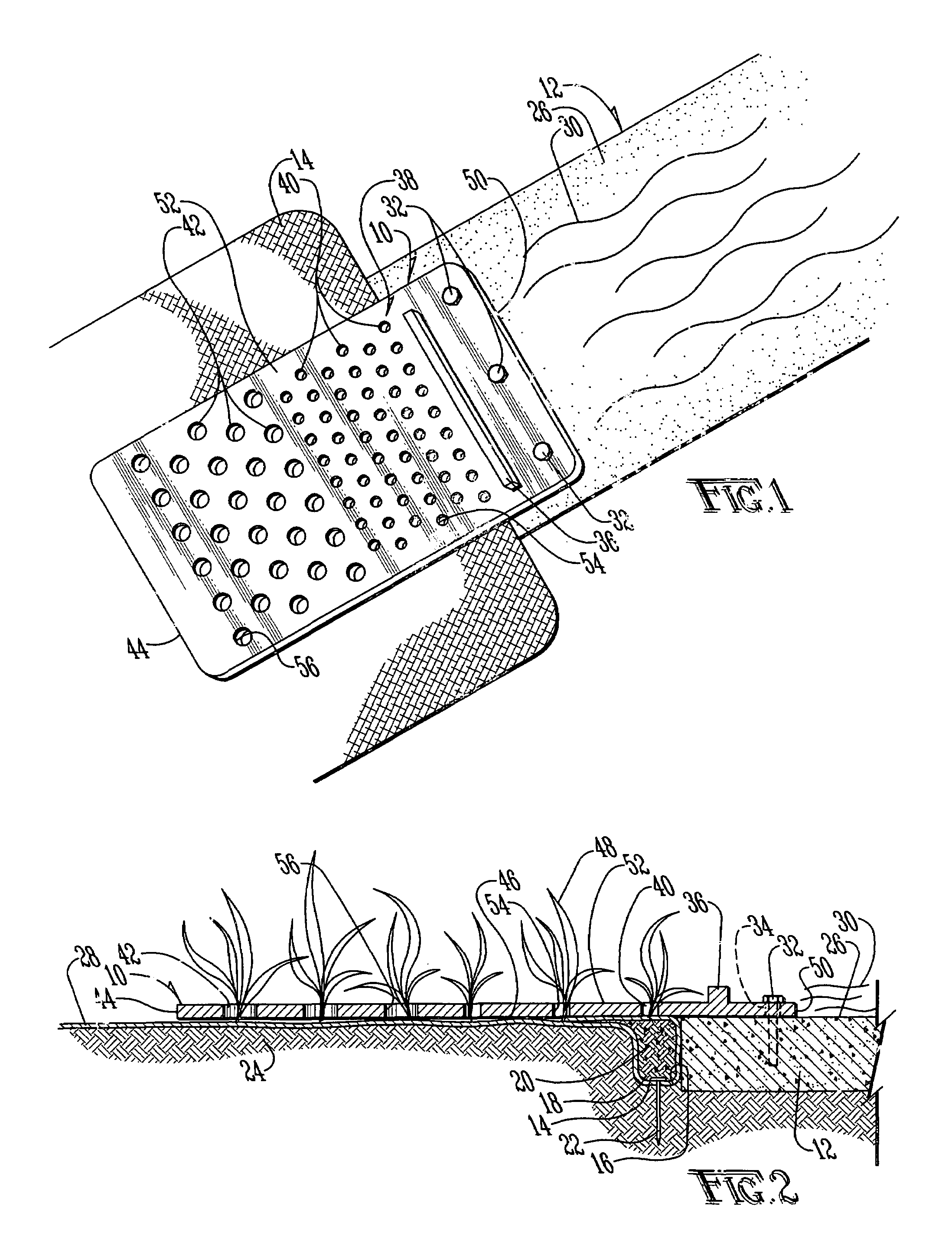 Erosion control transition mat