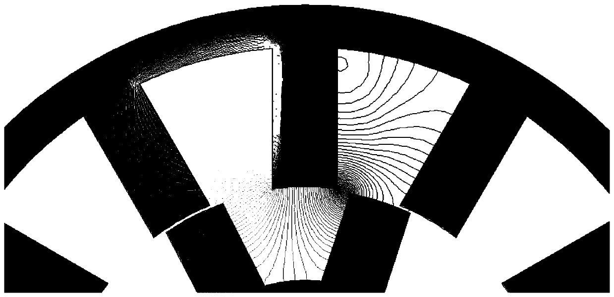 BSRM Maxwell stress analysis modeling method for non-overlapping region of stator and rotor