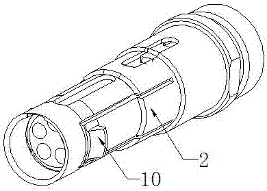 Push-pull self-locking multi-core connector