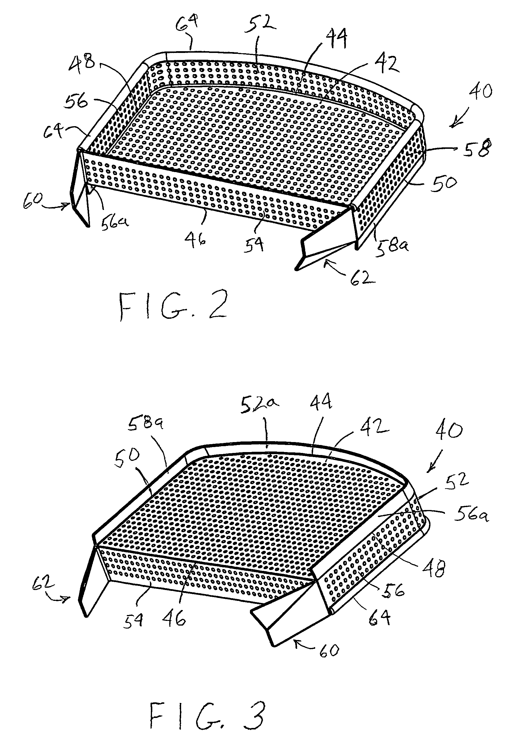 Drainage tray for shampooing bowls