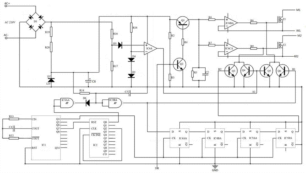 Small and medium power led high power factor drive circuit