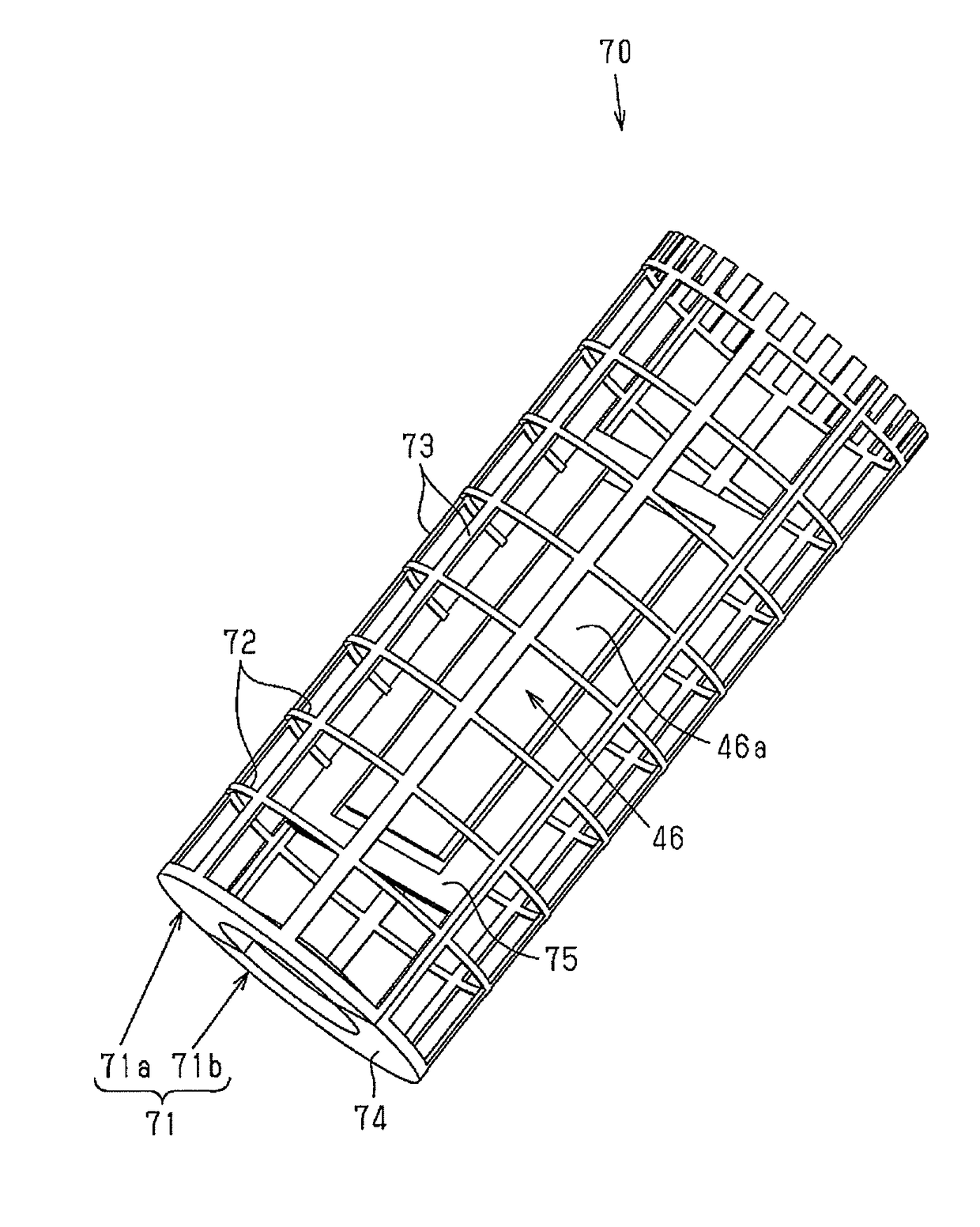 Tubular air cleaner for internal combustion engine and tubular filter element