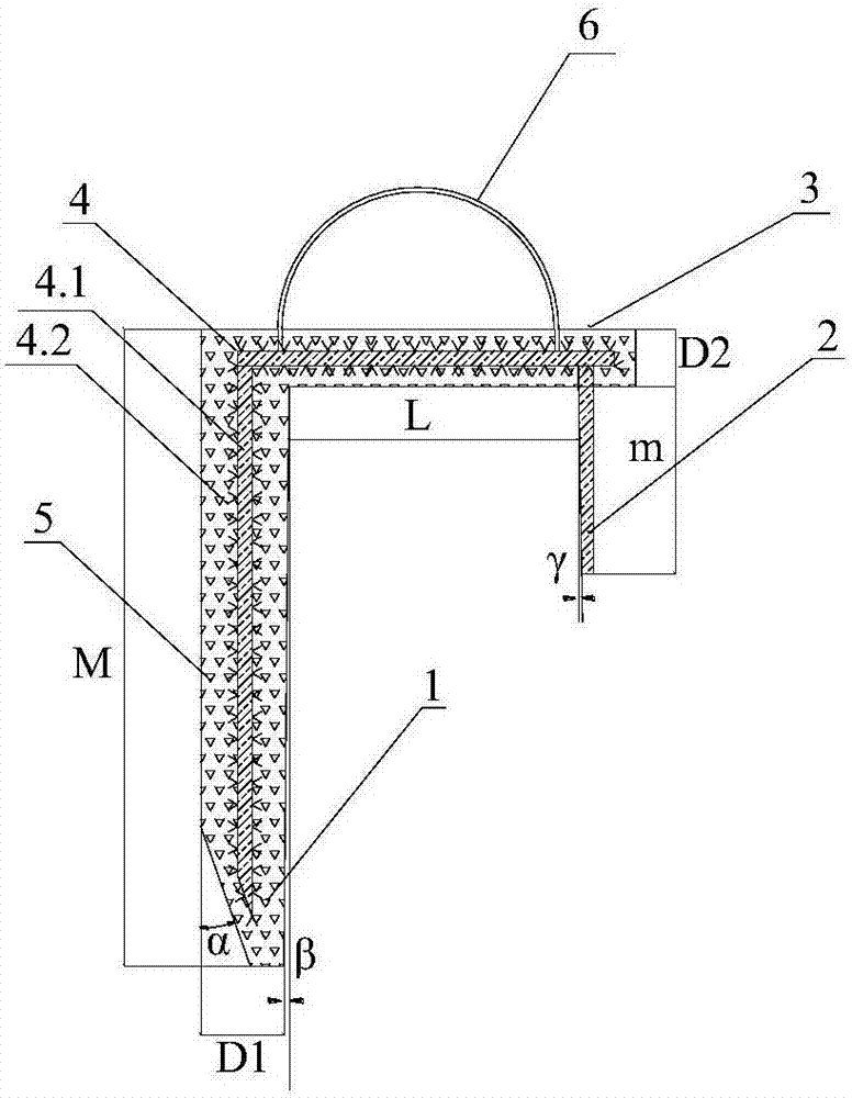 Adhered slag partition device for molten iron tank and preparation method