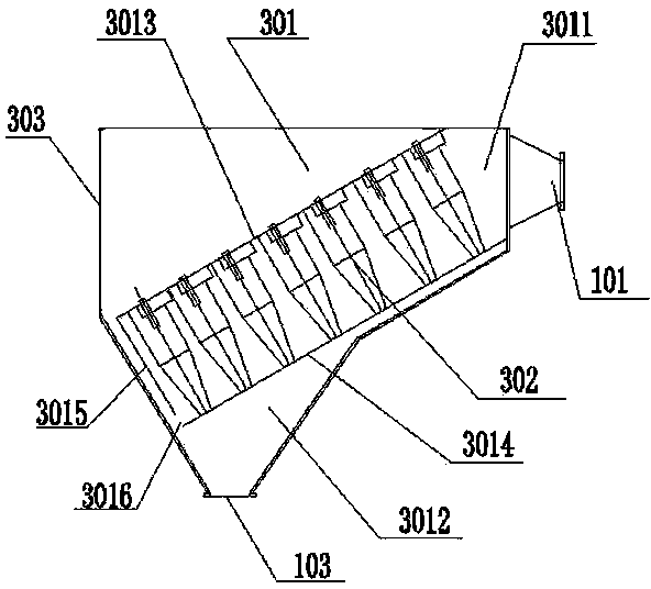 Horizontal electric dust collector with integrated gravity cyclone dust collection function