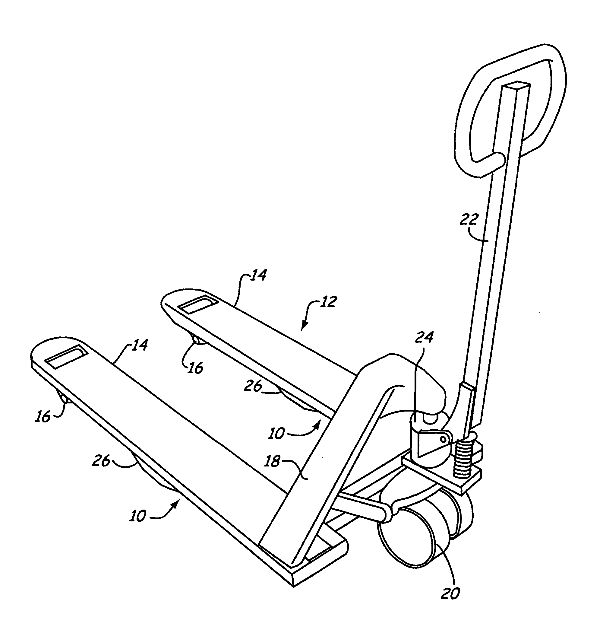 Steering device for pallet truck