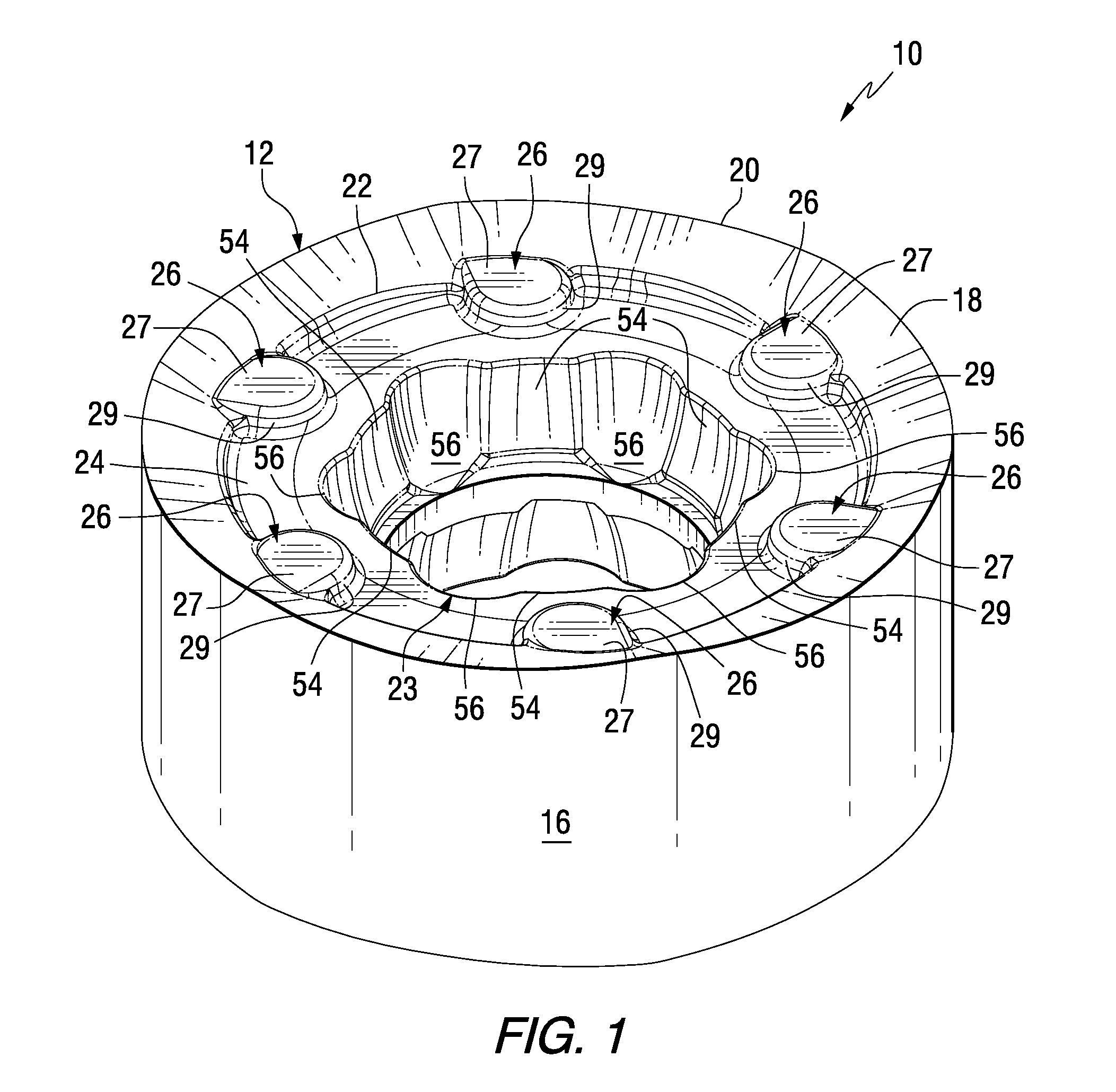 Round cutting insert with anti-rotation feature