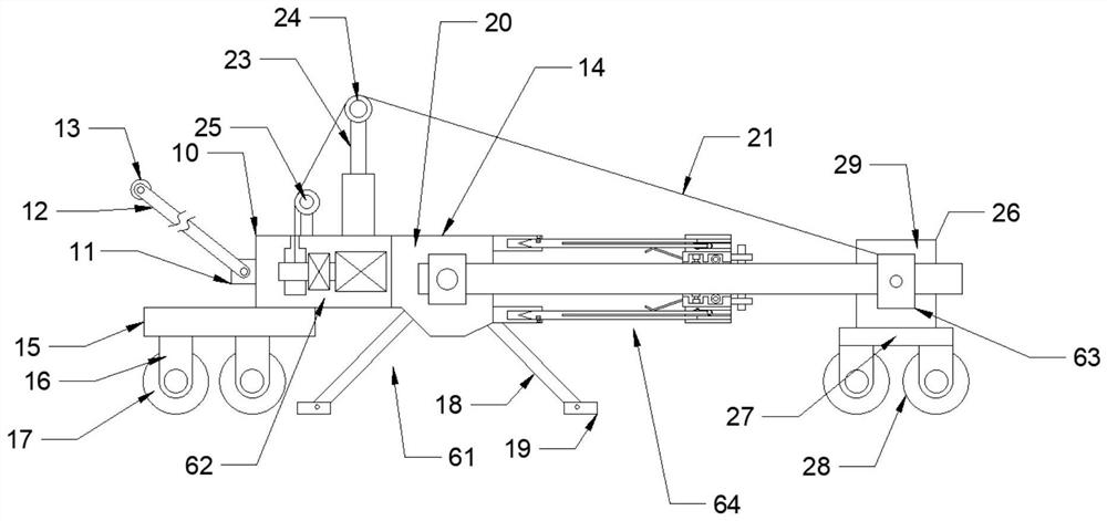 Portable telegraph pole erecting auxiliary device